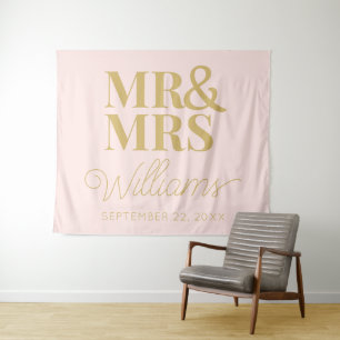 Tenture M. Mme Mariage Fête des mariées Contexte moderne