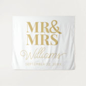 Tenture M. Mme Mariage Fête des mariées Contexte moderne (Devant (Horizontal))