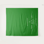 Tenture M. mrs photo coeur forêt mariage vert (Devant (Horizontal))