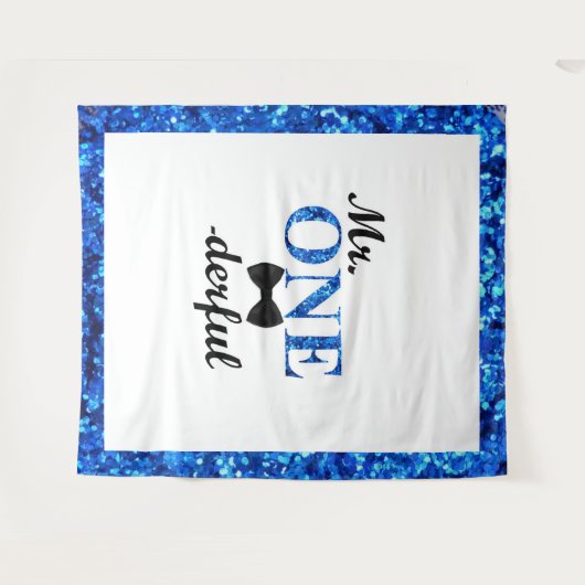 Tenture M. Onederful 1er anniversaire Contexte (Devant (Horizontal))