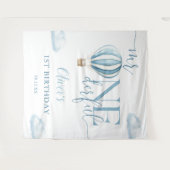 Tenture M. Onederful Balloon 1er Anniversaire Photo Contex (Devant (Horizontal))