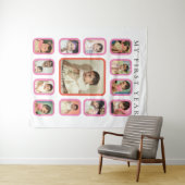 Tenture Ma première année 12 mois bébé photo Collage (En situation (horizontale))