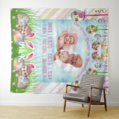 Tenture Ma première Pâques en photos roses de grand-mère (En situation (horizontale))