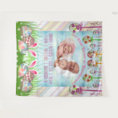 Tenture Ma première Pâques en photos roses de grand-mère (Devant (Horizontal))