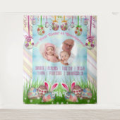 Tenture Ma première Pâques en photos roses de grand-mère (Devant)