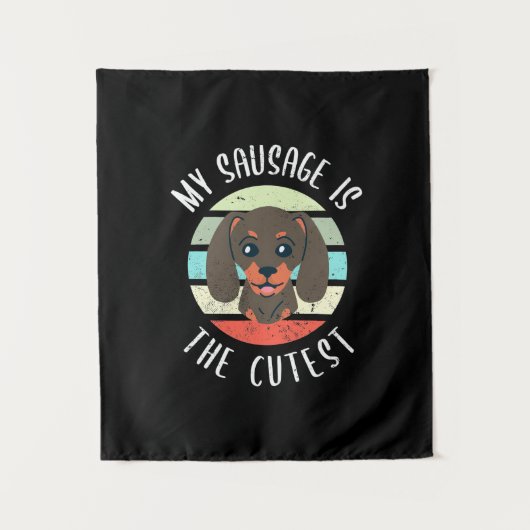 Tenture Ma Saucisse Est La Plus Cutte (Devant)