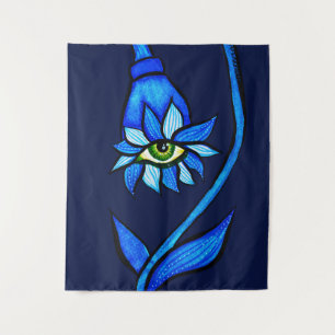 Tenture Macabre Witchy Fleur oeil Déplaisant Éffrayant ble
