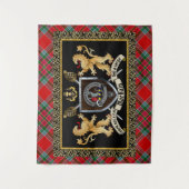 Tenture MacBain Clan Badge & Motto avec Lions (Devant)