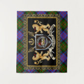 Tenture MacDonald Clan Badge & Motto avec Lions (Devant)