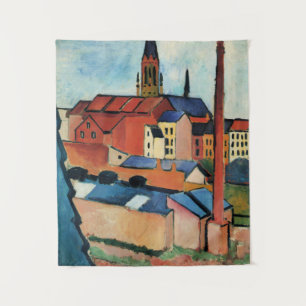 Tenture Macke - St. Mary's avec Maisons et Chimney (Bonn) 