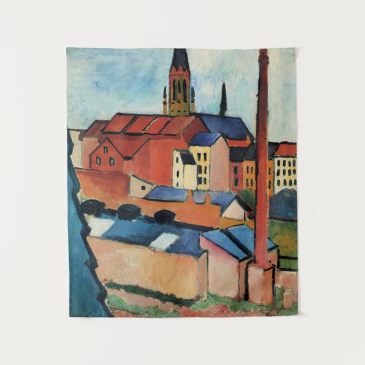Tenture Macke - St. Mary's avec Maisons et Chimney (Bonn) (Devant)