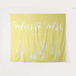 Tenture Mademoiselle à Madame Moderne Boho Cactus Citron E