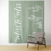 Tenture Mademoiselle à Madame Sage Vert Moderne Cactus Ent (En situation)