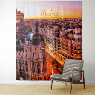 Tenture Madrid Espagne Capitale Skyline