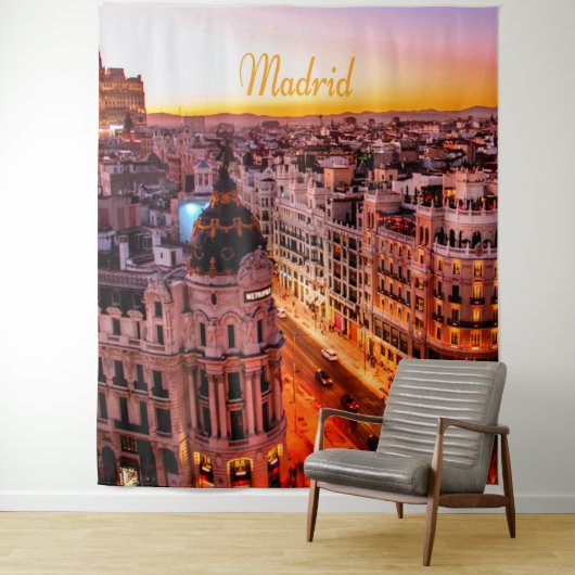 Tenture Madrid Espagne Capitale Skyline (En situation)