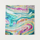 Tenture Magic Marbling : Metallic Paint Design. (Devant (Horizontal))