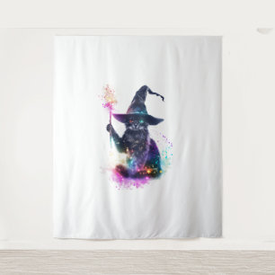 Tenture Magie de chat Wizard