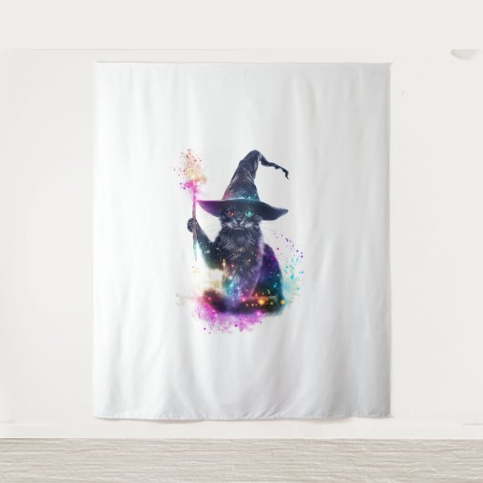 Tenture Magie de chat Wizard (Devant)
