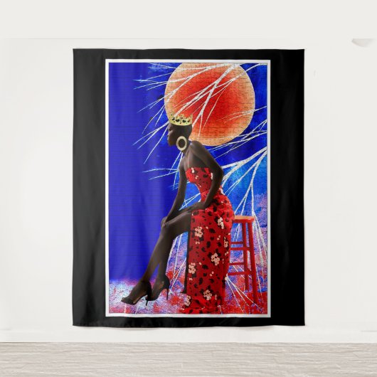 Tenture Magie de la fille noire (Devant)