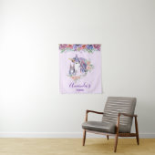 Tenture Magique Unicorne maman & bébé aquarelle (En situation)