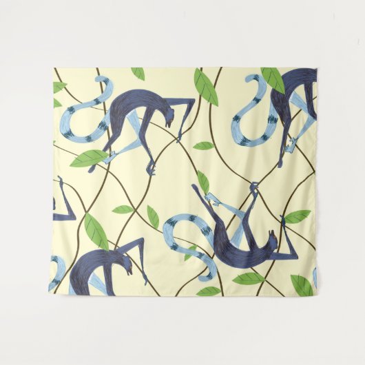 Tenture Magnet de singes vintages (Devant (Horizontal))