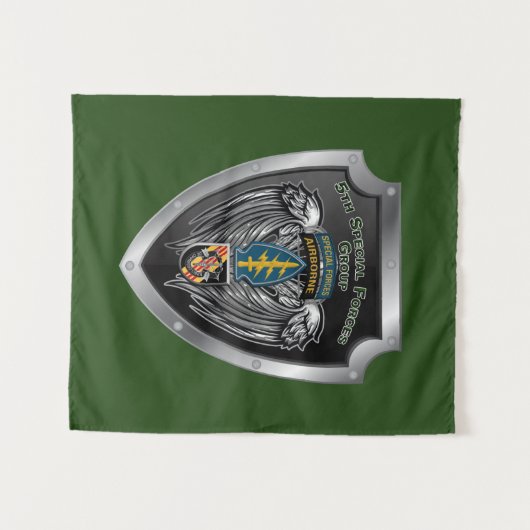 Tenture Magnifique 5e Groupe des forces spéciales (aéropor (Devant (Horizontal))