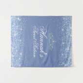 Tenture Magnifique Fond Bleu Pailleté Sweet 16 (Devant (Horizontal))