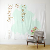 Tenture Magnifique Vert Citron 💚 Élégant Mariage Bohème (En situation (horizontale))