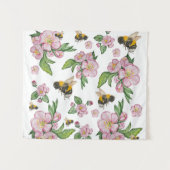 Tenture Magnifiques fleurs d'arbre fruitier à peinture à l (Devant (Horizontal))