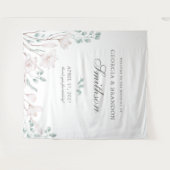 Tenture Magnolia Blanc et Eucalyptus pour un Mariage Éléga (Devant (Horizontal))