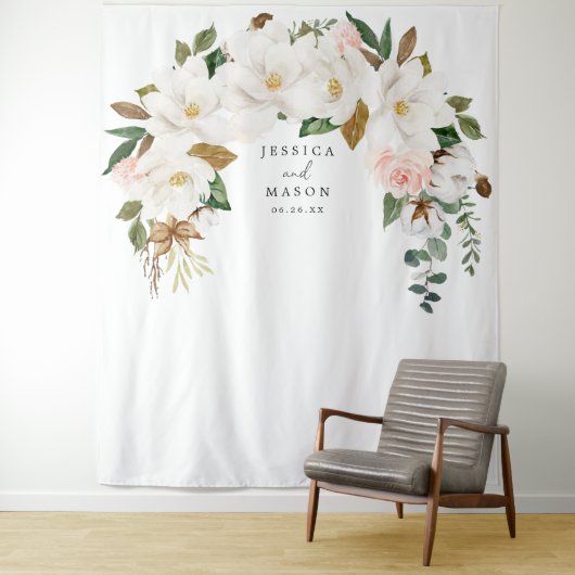 Tenture Magnolia Coton Arrière-plan Photo Boot (En situation)