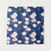 Tenture Magnolia Elegance : Le Printemps de la Marine (Devant (Horizontal))