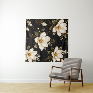 Tenture Magnolia Floral Luxueux Motif Sans Couture Artwork