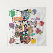 Tenture Mah Jongg Birds Tapestry (Devant (Horizontal))