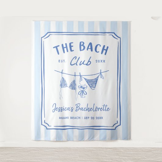 Tenture Maillots de bain dessinés à la main Week-end de cé (Devant)