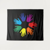 Tenture Main arc-en-ciel (Devant (Horizontal))