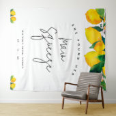 Tenture Main Squeeze Lemons Fête des mariées Fond photo (En situation (horizontale))