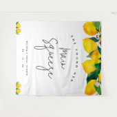 Tenture Main Squeeze Lemons Fête des mariées Fond photo (Devant (Horizontal))