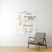 Tenture Main Squeeze Lemons Rose Fête des mariées fond (En situation)