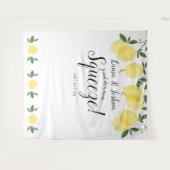 Tenture Main Squeeze Lemons Wedding shower fond photo (Devant (Horizontal))
