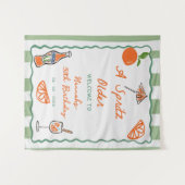 Tenture Main Tirée Un Spritz Anniversaire Fête (Devant (Horizontal))