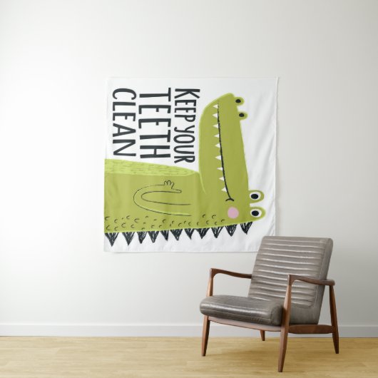 Tenture Maintenez vos dents propres (En situation (horizontale))