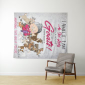 Tenture Maison de la Vielle-Dame pleine de chèvres (En situation (horizontale))