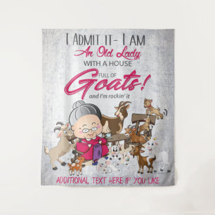 Tenture Maison de la Vielle-Dame pleine de chèvres