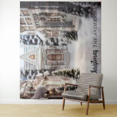 Tenture Maison de Noël Maison de vacances Contexte photo (En situation)