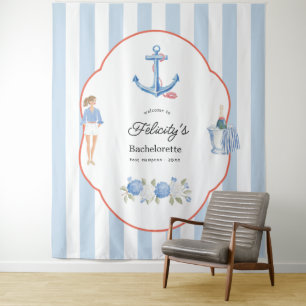 Tenture Maison de plage chic de bachelorette côtière
