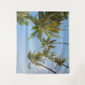 Tenture Maison de plage vue basse angle des palmiers tropi (Devant)