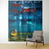 Tenture Maison Hantée déplaisante Halloween (En situation)