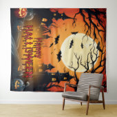 Tenture Maison Hantée éffrayante Halloween (En situation (horizontale))