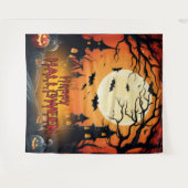 Tenture Maison Hantée éffrayante Halloween (Devant (Horizontal))